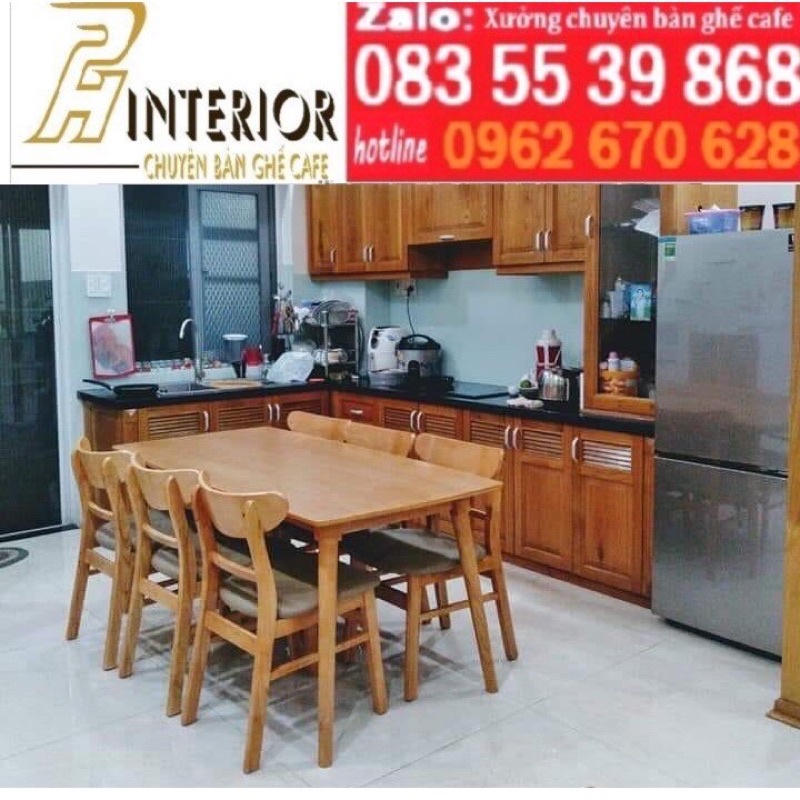 bộ bàn ghê phòng ăn bàn ghế ăn gỗ