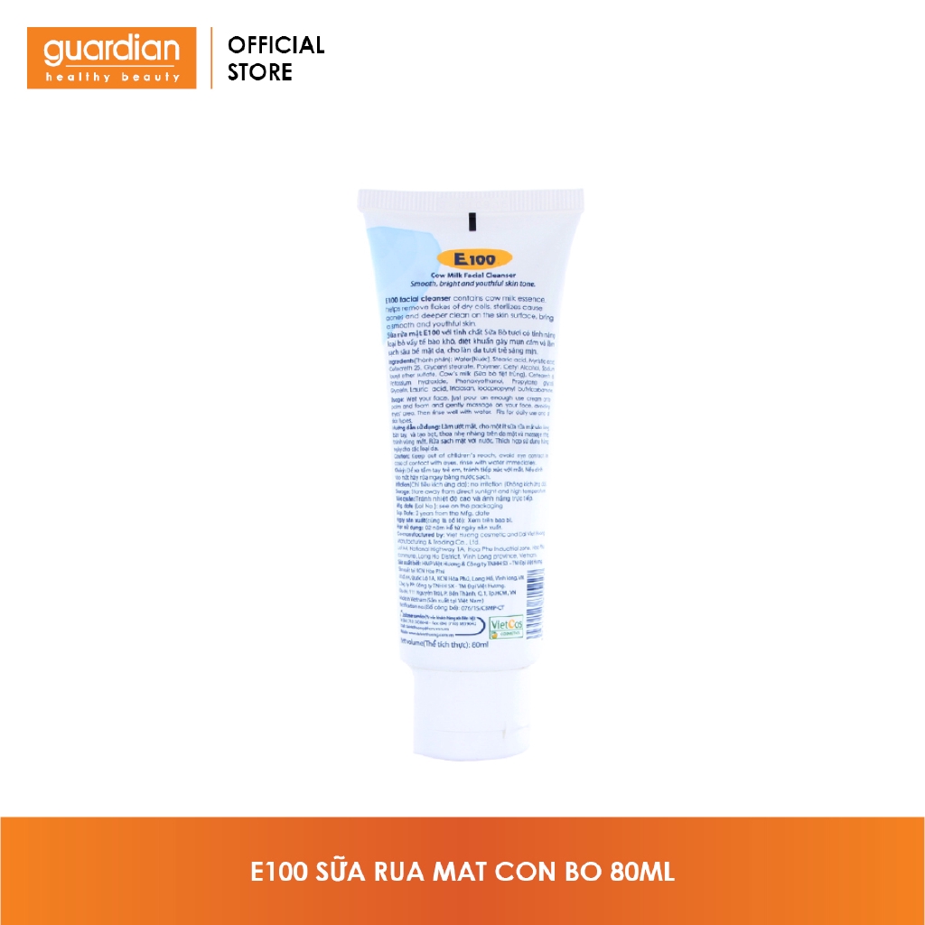 Sữa Rửa Mặt E100 Tinh Chất Sữa Bò Tươi (80ml) | BigBuy360 - bigbuy360.vn