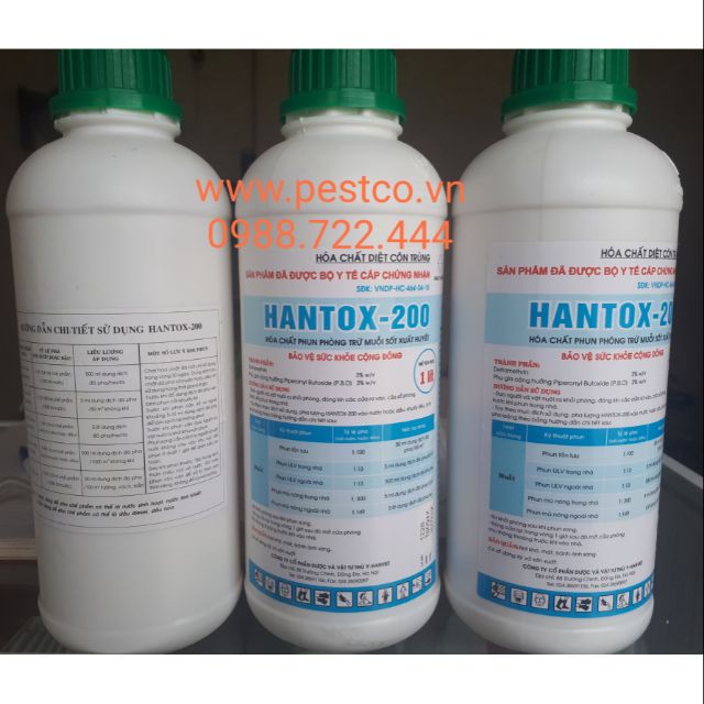 Thuốc trừ muỗi Hantox chai 1Lít