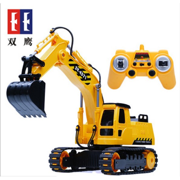 Xe xúc điều khiển từ xa Double E571-001 tháp cẩu quay quanh trục