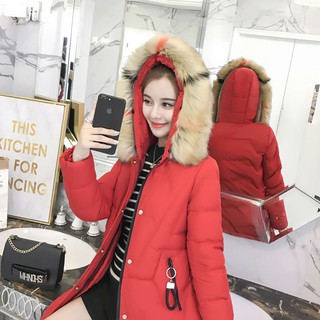 Áo phao nữ dáng dài tiểu thư