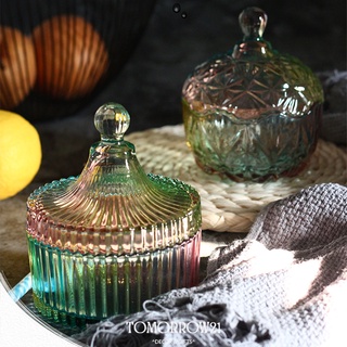 Combo Thố Mứt Thuỷ Tinh Pha Lê Kim Cương Cầu Vồng, hộp mứt tết, decor chụp ảnh, trang trí nhà cửa, làm quà tặng