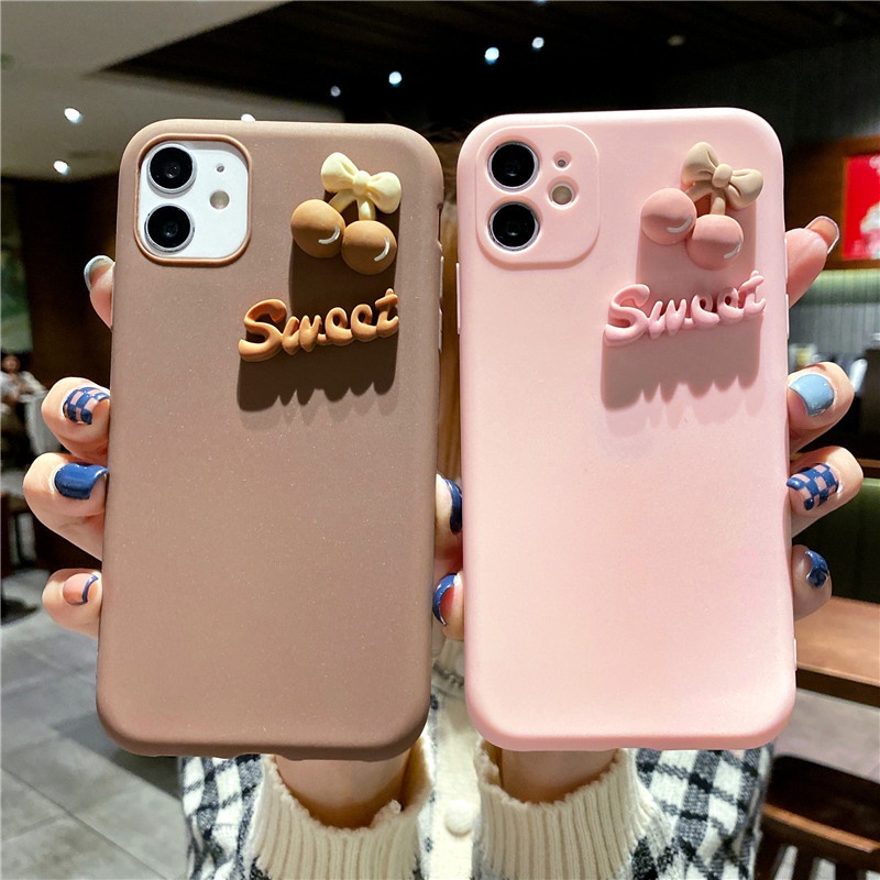 Ốp điện thoại hình gấu dễ thương cho Realme C21Y C21 C11 C12 C20 5Pro 6Pro 3Pro 7i 8Pro 5i C2 C3 6i C17
