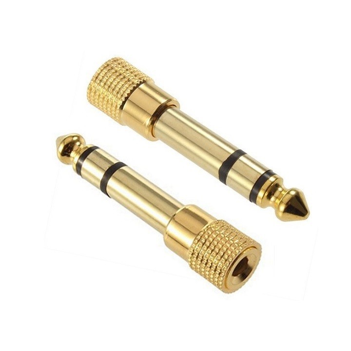 02 Rắc Chuyển Cổng Âm Thanh 6.5Mm Sang 3.5Mm, Jack Audio Chuyển 6.5 Sang 3.5