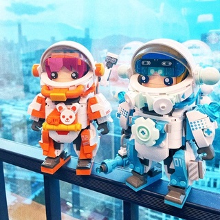 Đồ chơi lắp ráp mô hình jk9107 9108diy moc dawn astronaut creative blocks x-pet , x-plant