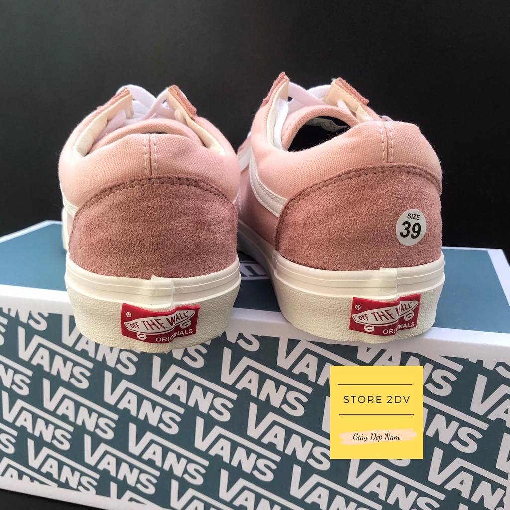Giày Vans Nữ Giá Rẻ Full Hồng Nhạt Thời Trang Giày Bata Nữ Hồng