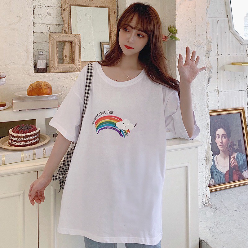 Áo thun tay lỡ Unisex NEKOSG, áo phông form rộng ATL28