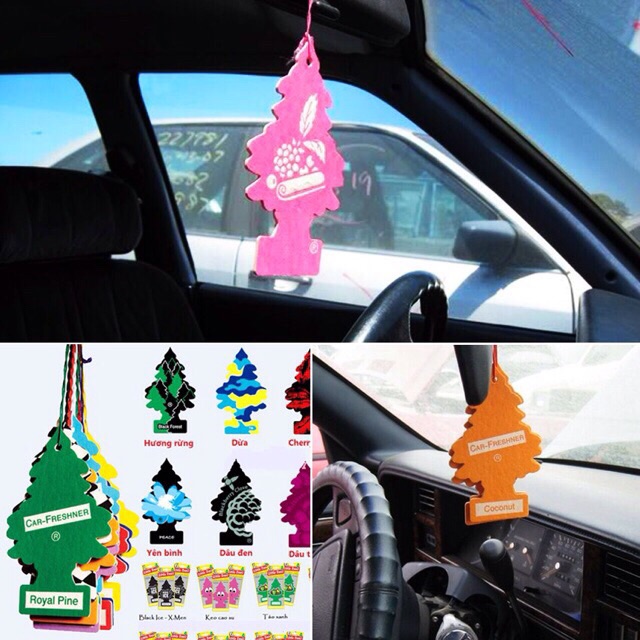 1 cây thông sáp thơm little trees khử mùi thơm phòng, treo tủ quần áo, xe hơi