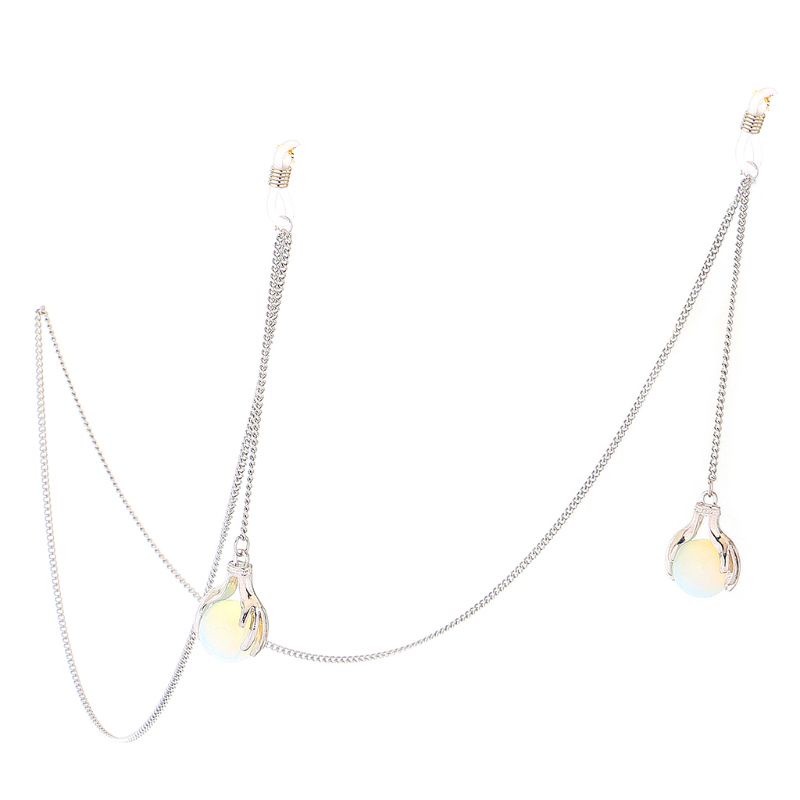 Youyo Dây Xích Gắn Mắt Kính Chống Trượt Bằng Bạc Sang Trọng Thời Trang Cho Nữ