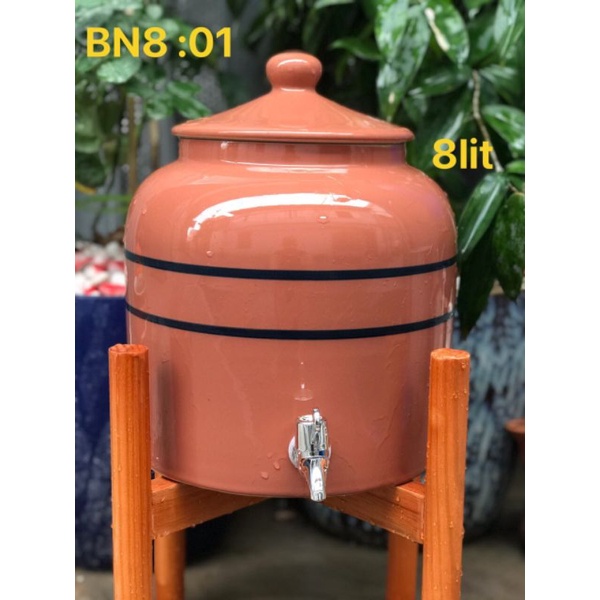 Bình đựng nước 8 lít và 10 lít trơn.Hàng gốm sứ Bát Tràng.