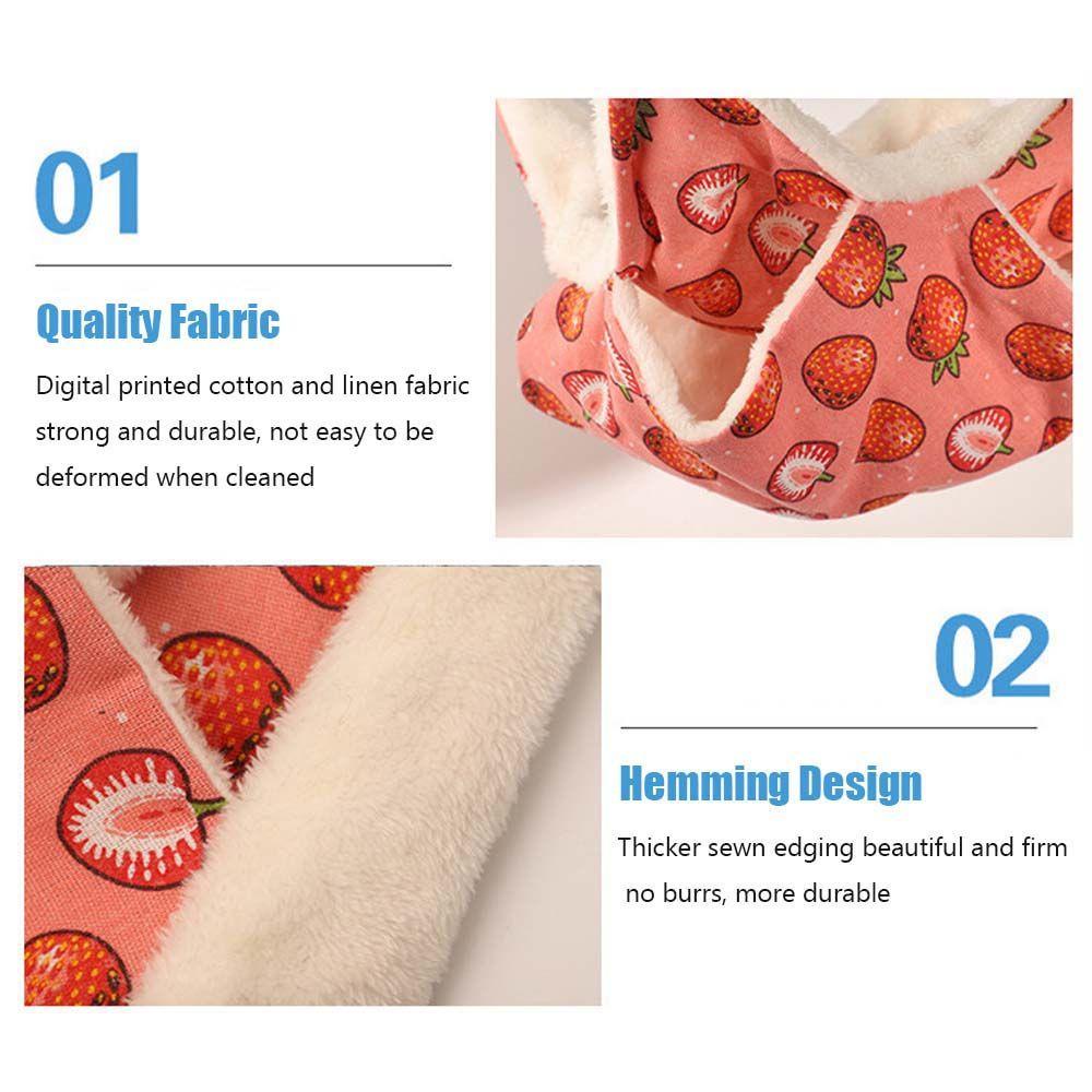 AUGUSTINA Võng Treo Giữ Ấm Mùa Đông Hai Lớp Dành Cho Chuột Hamster