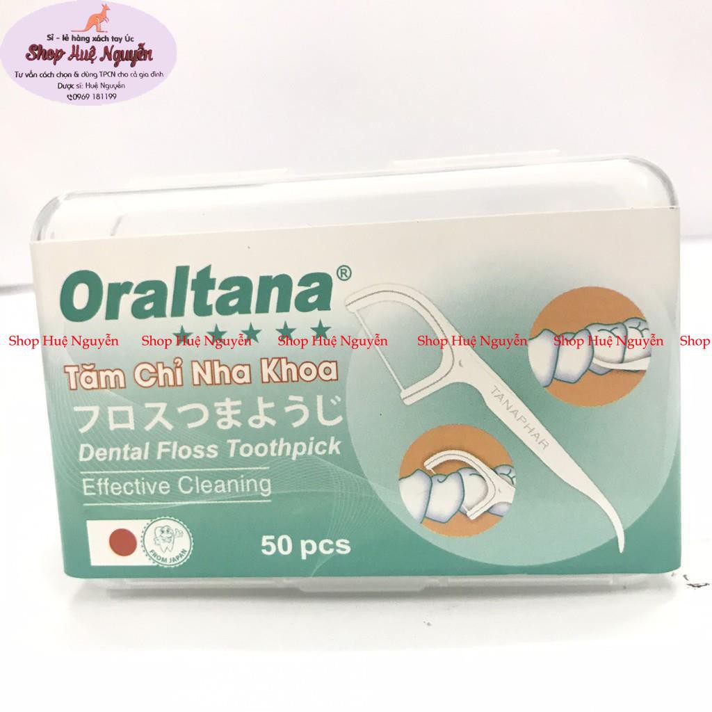 Tăm chỉ nha khoa Oraltana - Hộp 100 cái và 50 cái