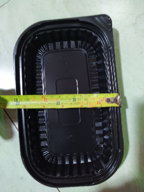 hộp đen dùng 1 lần 50 cái có nắp khay nhựa đen | BigBuy360 - bigbuy360.vn