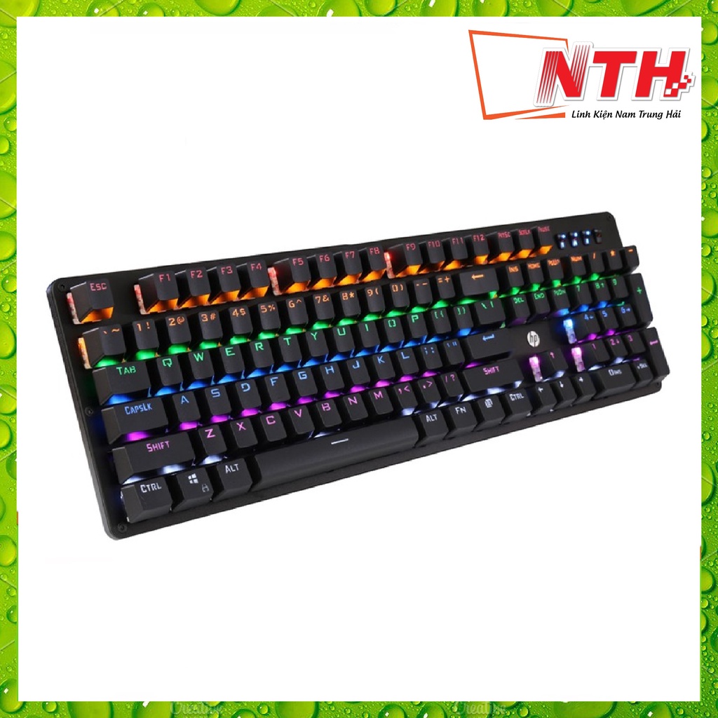 Bàn Phím Cơ HP GK100 LED USB (Đen) (Blue Swicth) - NTH
