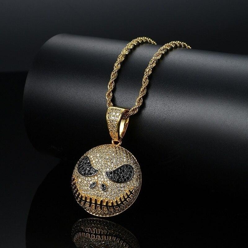 Thời Trang Vòng cổ Mặt Đá Zircon Phong Cách Hip Hop Cho Nam