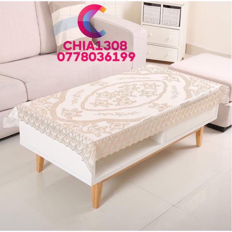 KHĂN TRẢI BÀN (80x 120cm)HOA VÂN NỔI CAO CẤP ( sỉ ib)