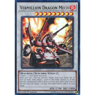 [ Zare Yugioh ] Lá bài thẻ bài DUDE-EN015 - Vermillion Dragon Mech - Ultra Rare