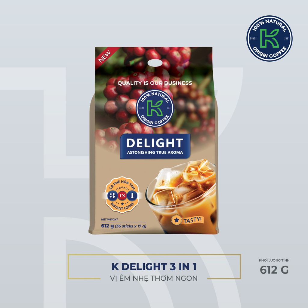 Cà phê sữa hòa tan thơm ngon số 1 việt nam k delight 3in1 Kphucsinh 612g | BigBuy360 - bigbuy360.vn