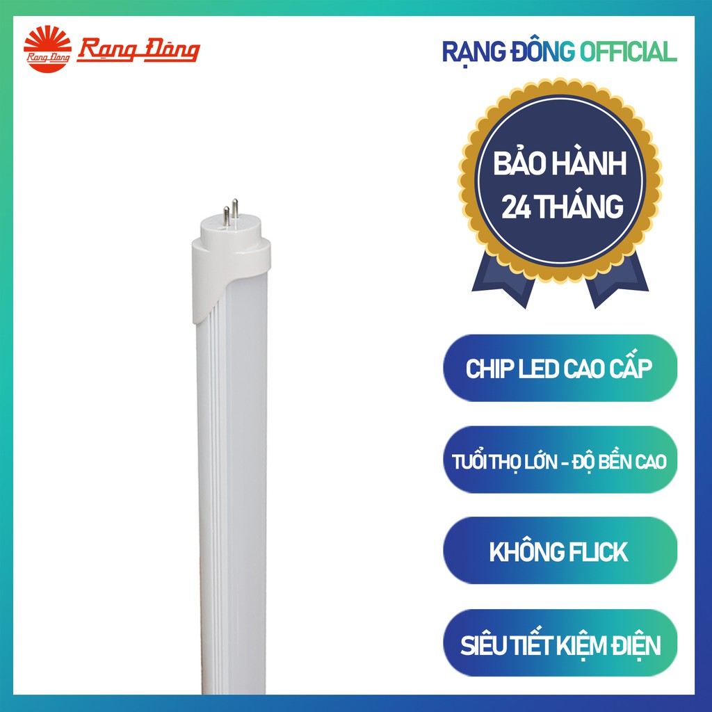 Bộ đèn LED tuýp bán nguyệt Rạng Đông; chiều dài 60cm; công suất 20W; ánh sáng trắng