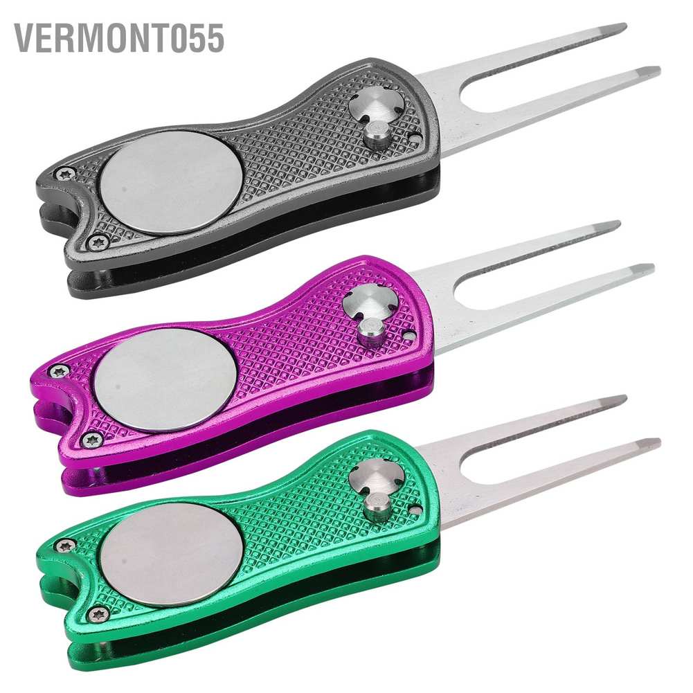 Hot DealsStainless Steel Golf Pitchfork Foldable Divot Tool Switchblade RepairSpot ExpressVermont055