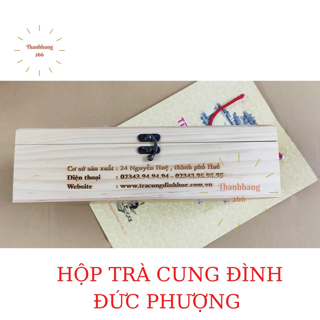 [THƯƠNG HIỆU UY TÍN] TRÀ CUNG ĐÌNH ĐỨC PHƯỢNG HỘP GỖ- TRÀ CUNG ĐÌNH HUẾ CAO CẤP - QUÀ TẶNG GIÁ TRỊ