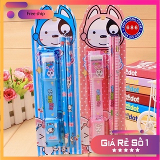 [TRỢ GIÁ] Bộ dụng cụ học tập cho bé_phần quà cho bé học tập ( set 5 món) VANPHONGPHAM686