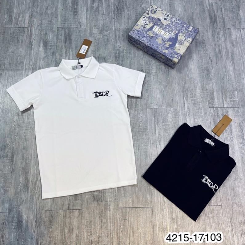 Áo Phông nam nữ - Áo thun cộc tay có cổ thêu chữ nổi bật cho nam