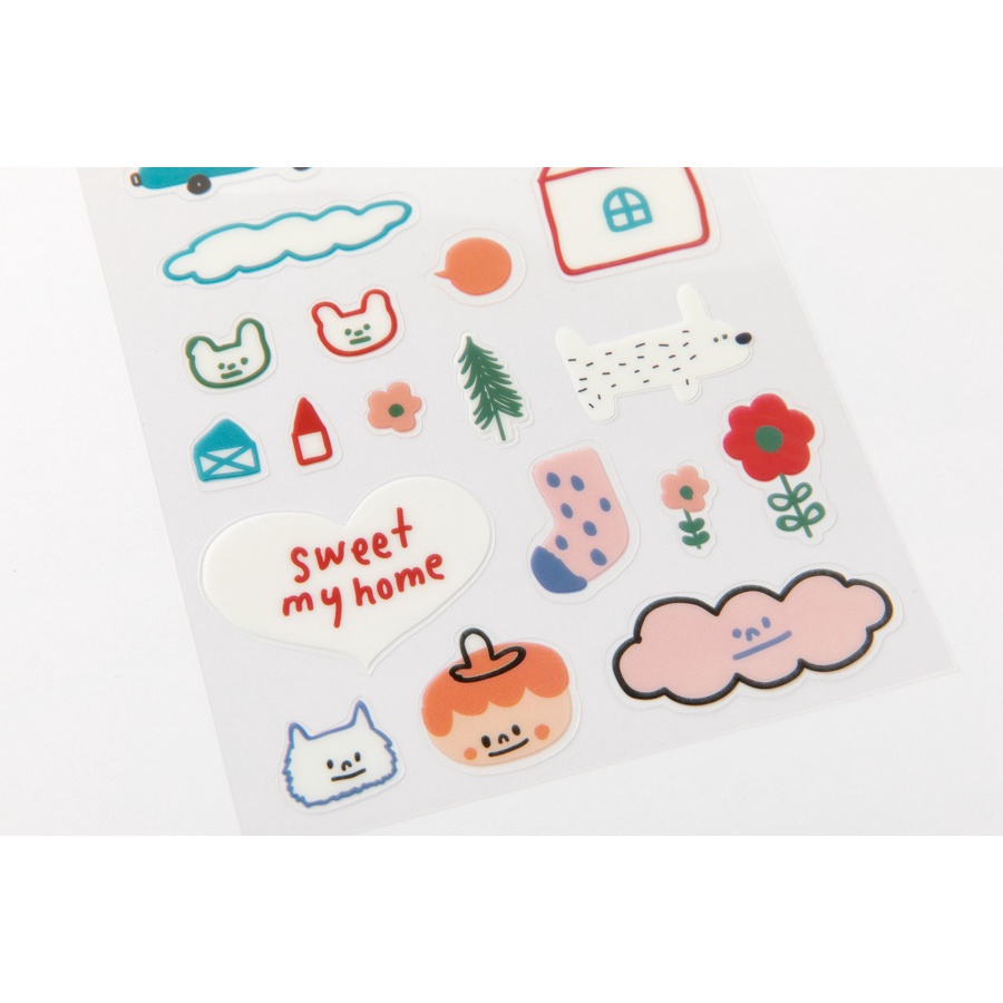 Sổ Lò Xo ARTBOX Hàn Quốc Bìa PP Trong Suốt Kẻ Ô Vuông Có Sticker Trang Trí Trái  Xinh Xắn