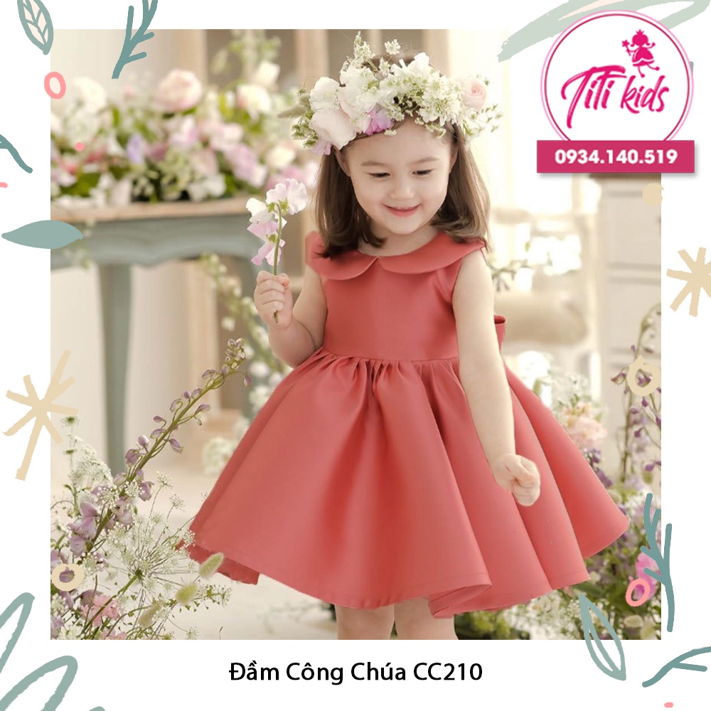 Váy Đầm Công Chúa Cho Bé Gái Chơi Tết CC210