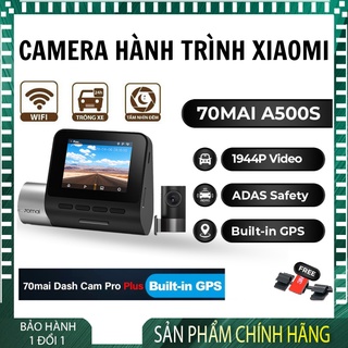 Camera hành trình xiaomi 70mai pro plus a500s bản quốc tế - tích hợp sẵn gps , 2.7k ultra hd video
