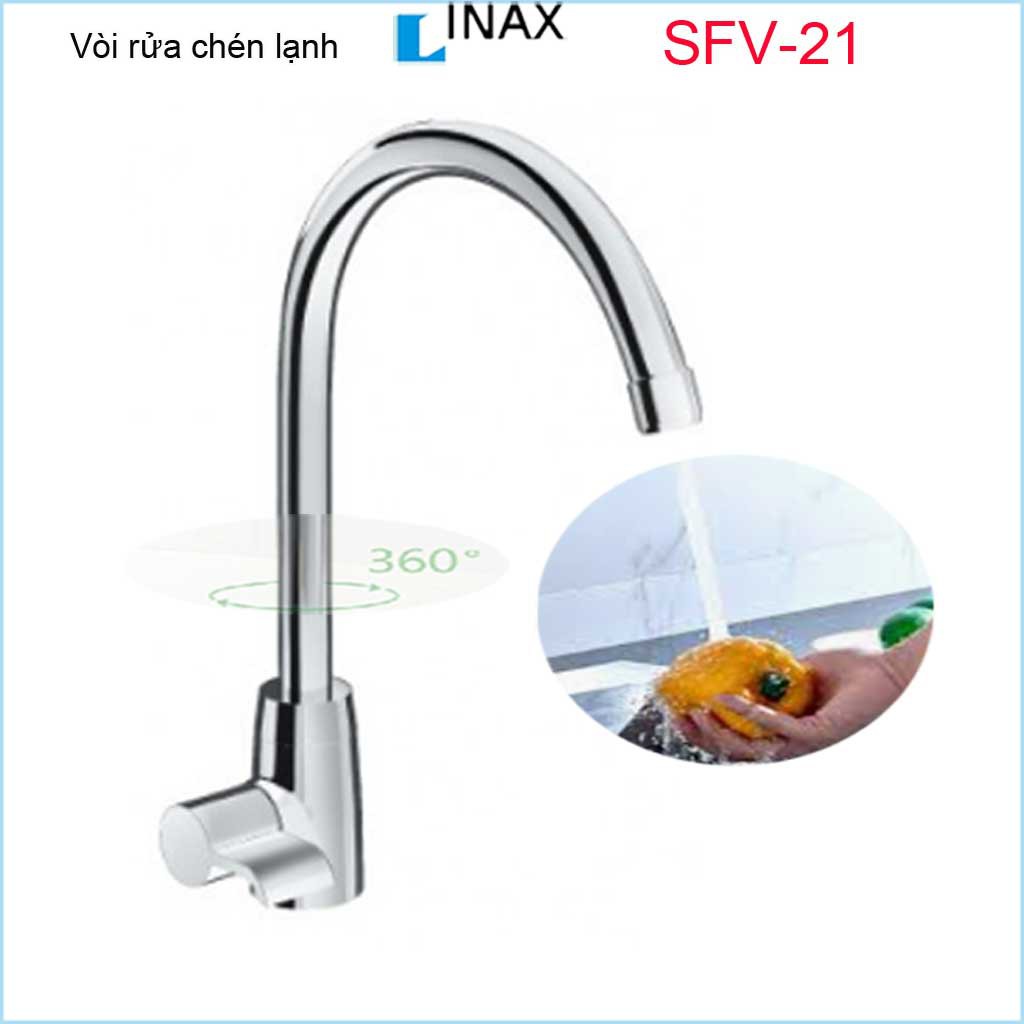 Vòi bếp lạnh , vòi rửa chén lạnh, vòi chậu chén bát Inax chính hãng Inax Nhật Bản SFV-21