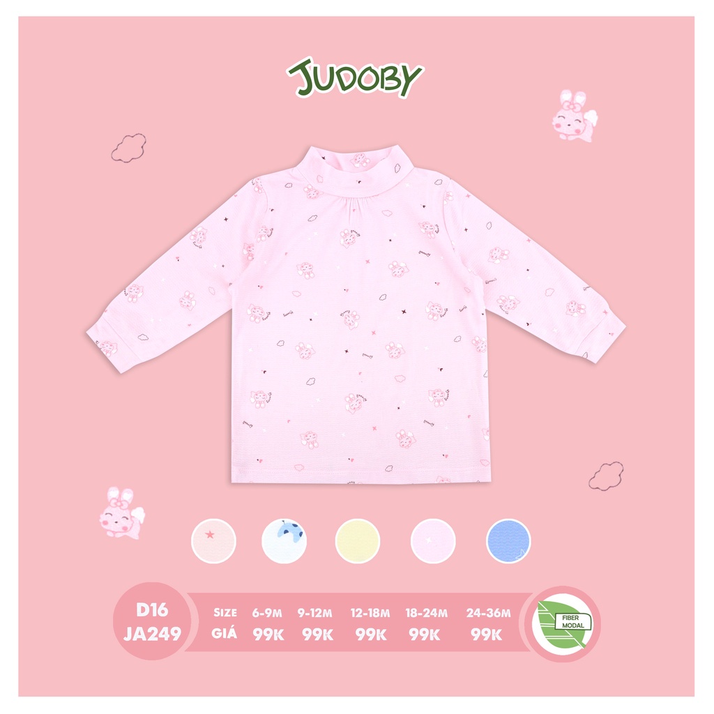 Judoby - Áo giữ nhiệt dài tay 9-36 tháng tuổi cổ 3cm chất liệu Modal gỗ sồi siêu đẹp JA249
