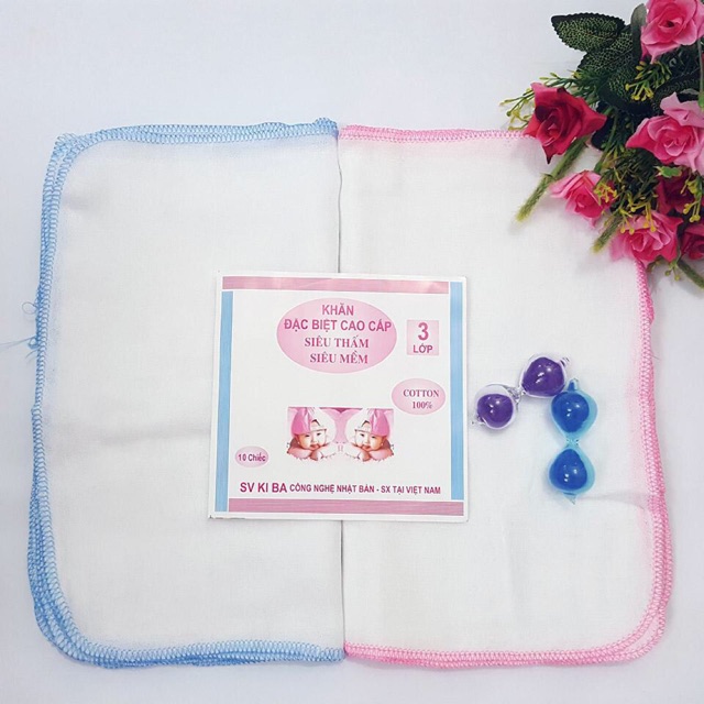 [Freeship đơn 50k] Set 10 khăn sữa cho bé