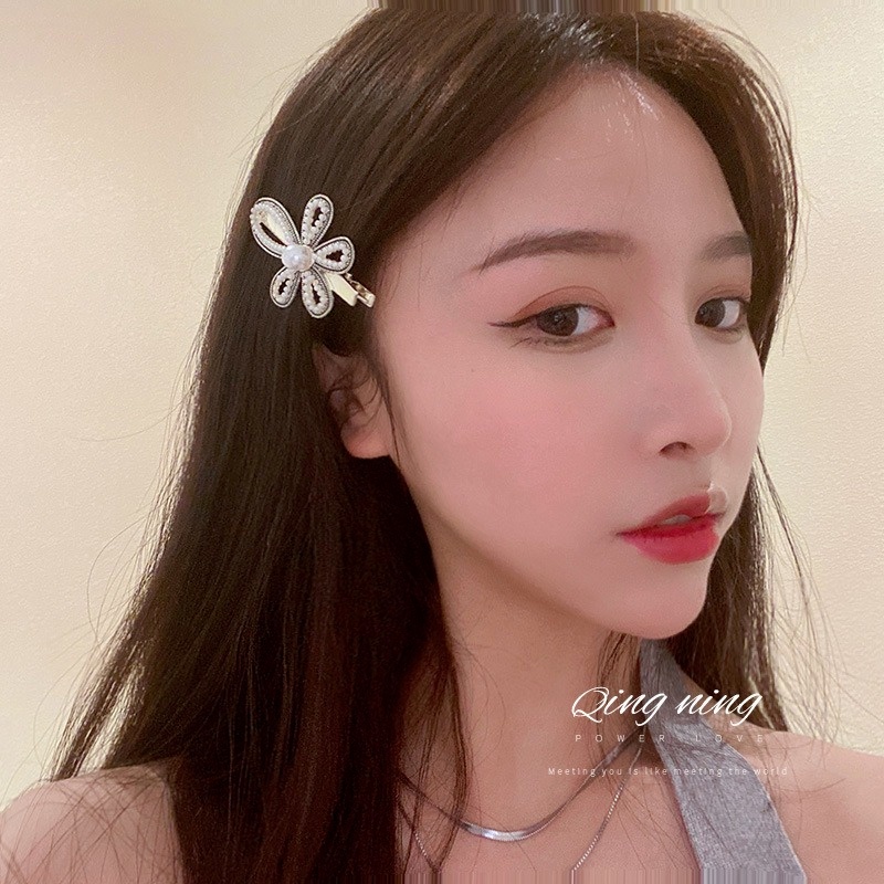 Kẹp Tóc Hình Nơ Đính Đá Phong Cách Hàn Quốc