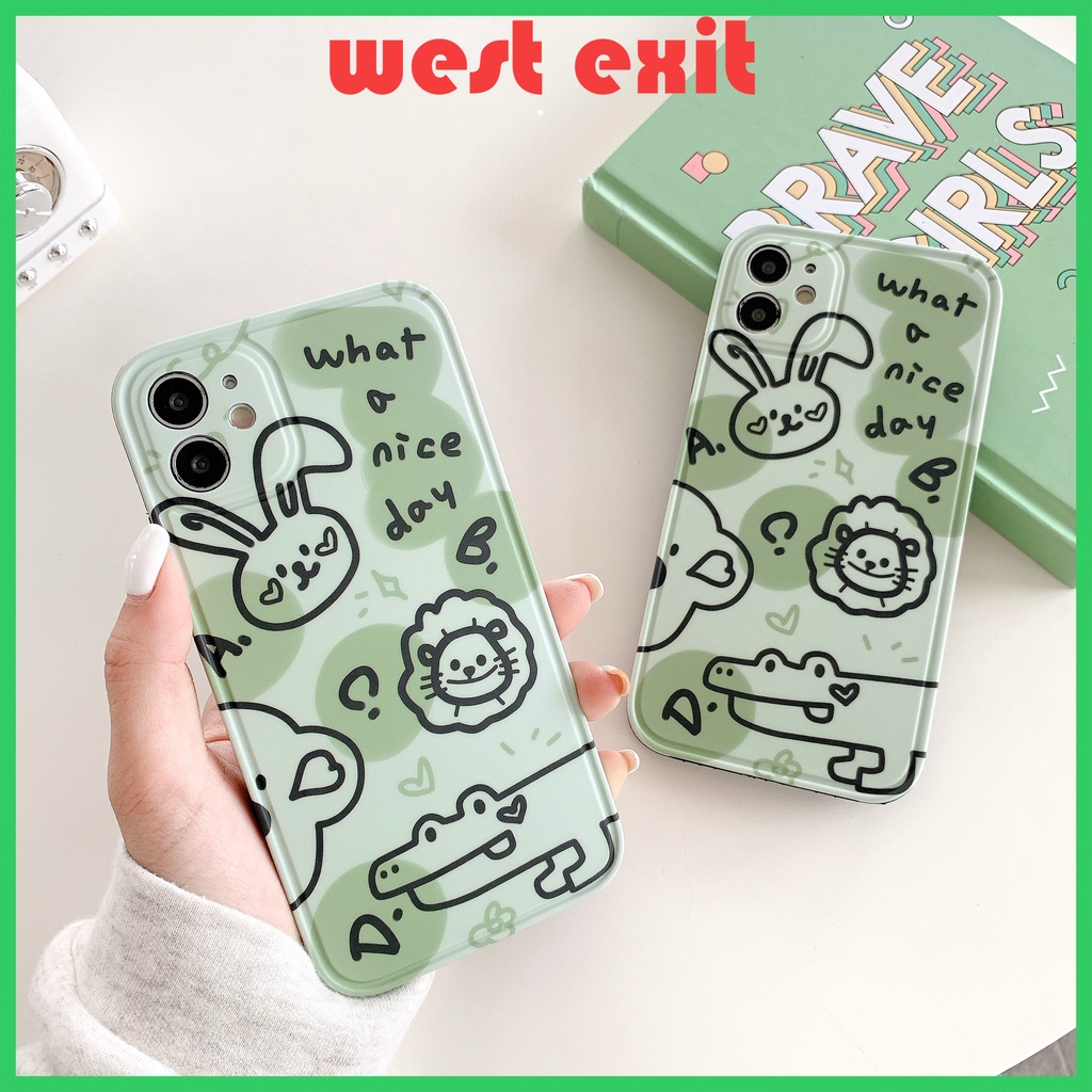 cute zoo cartoon imd soft phone case iPhone case iPhone12 case for iPhone7/8/se2 7plus/8plus x/xs xsmax 11 11pro 11promax