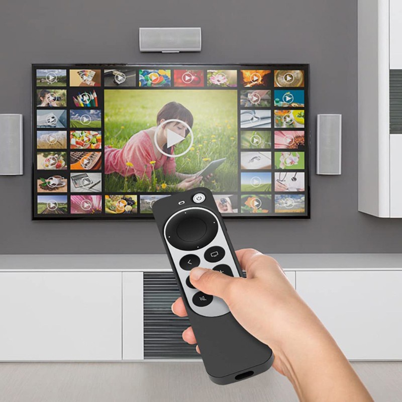 Vỏ Bọc Điều Khiển Từ Xa Bằng Silicon Mềm Chống Trượt Chống Sốc Cho Apple Tv 4k Siri