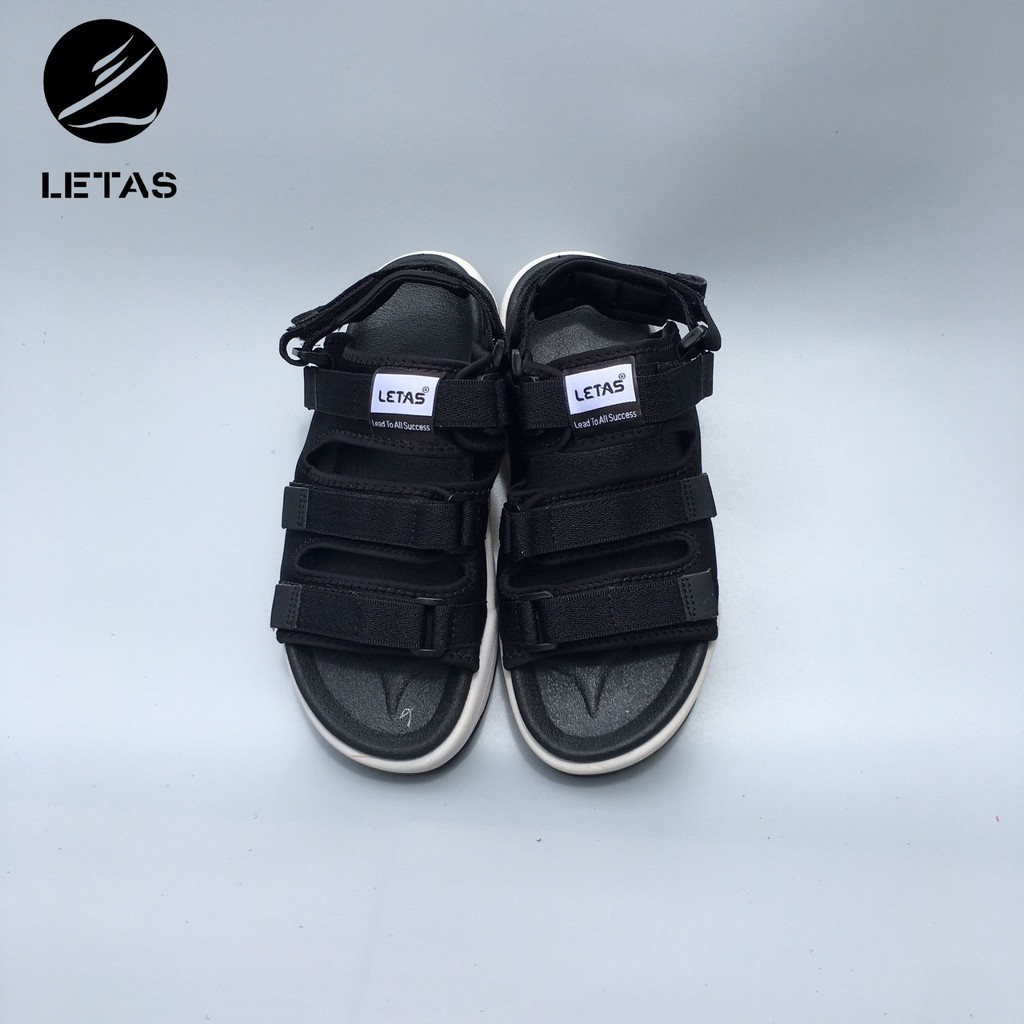 Sandal Unisex Letas D1001 Đen Ghi