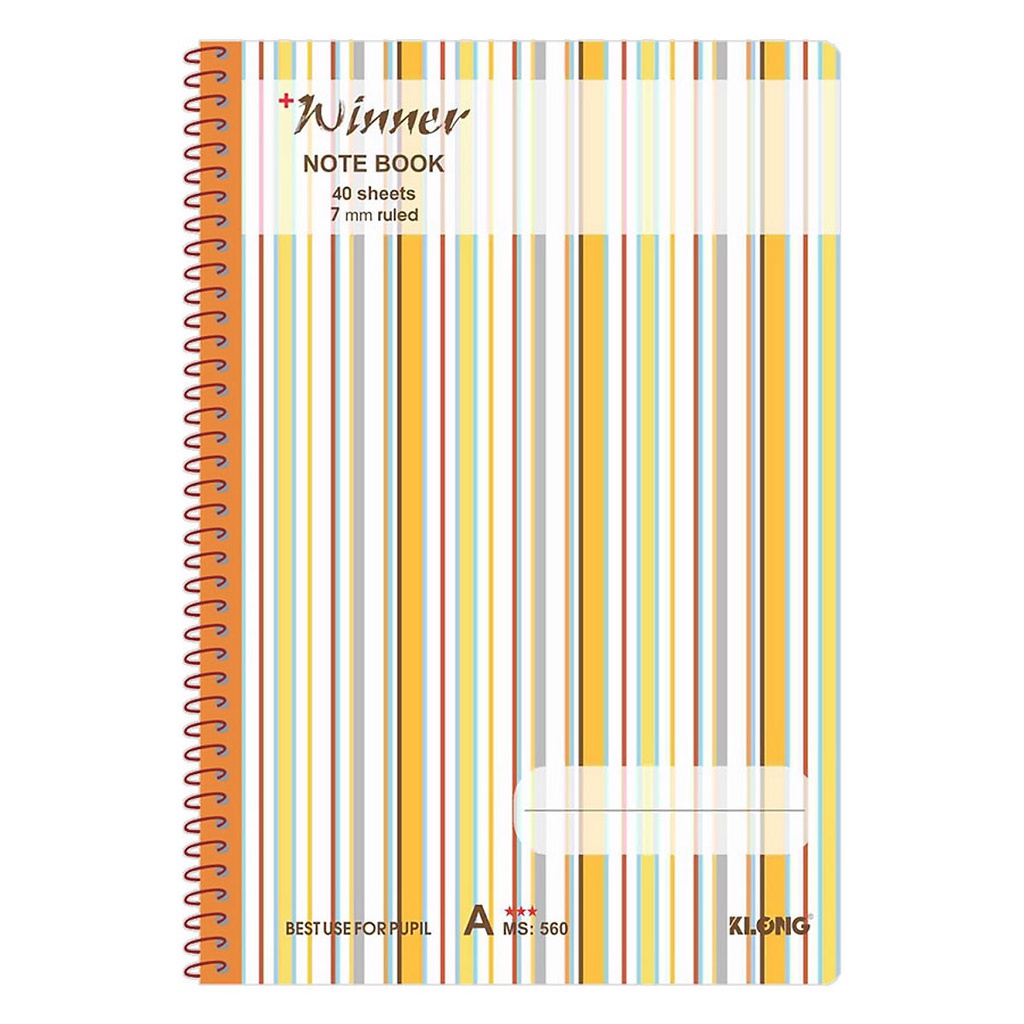 Vở kẻ ngang lò xo Winner - 80 trang KLONG Ms 560