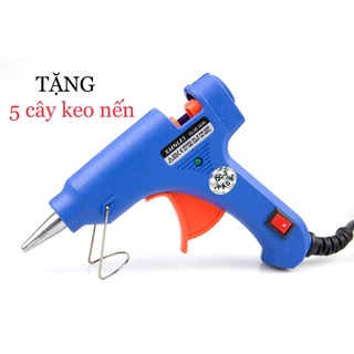 Súng bắn keo nhỏ Tặng kèm 5 cây keo nến Silicon 28cm