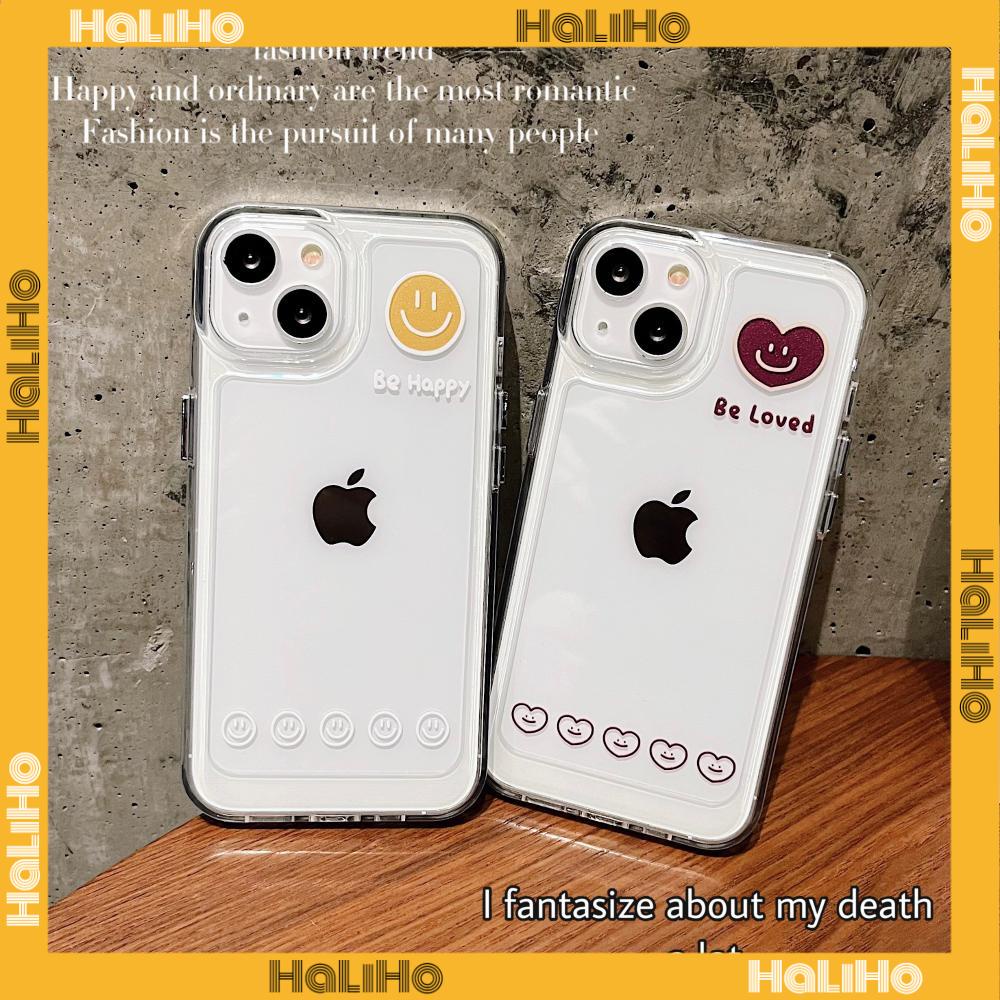 Ốp điện thoại TPU dẻo trong suốt mạ hình trái tim mặt cười thích hợp cho iPhone 13 Pro Max 12 Pro Max 11 7 Plus