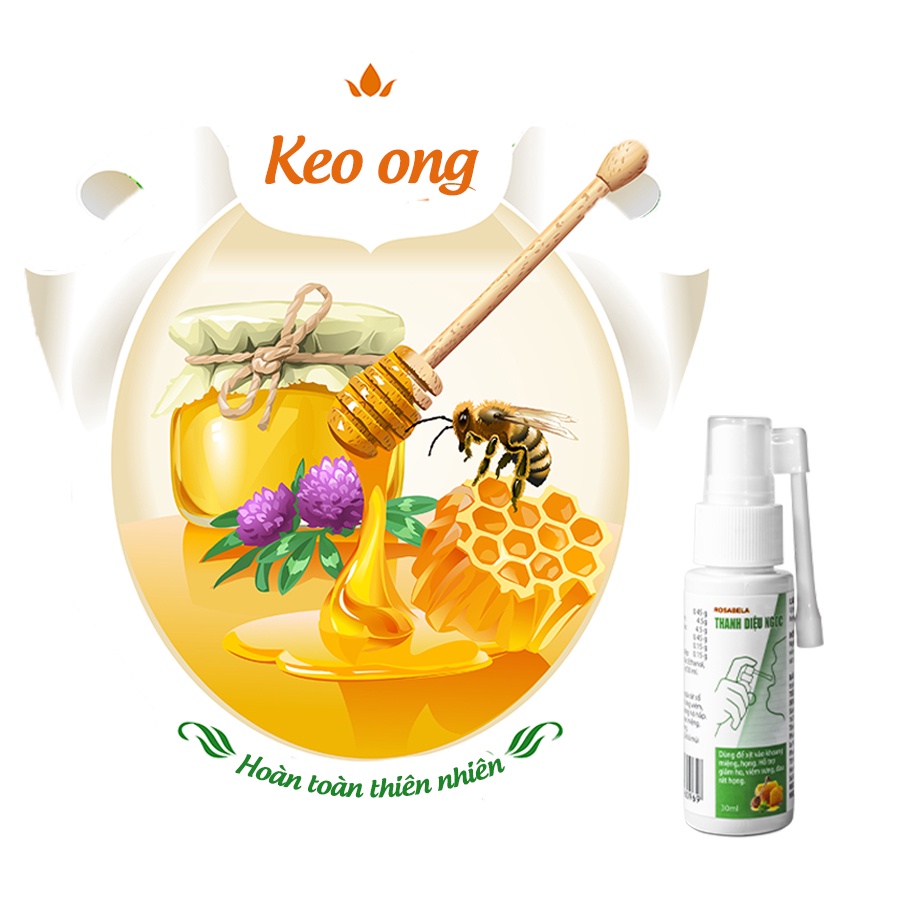 Combo 8 xịt họng keo ong Thanh Diệu Ngọc, hỗ trợ giảm ho, ngứa rát cổ họng, giảm triệu chứng viêm, đau họng