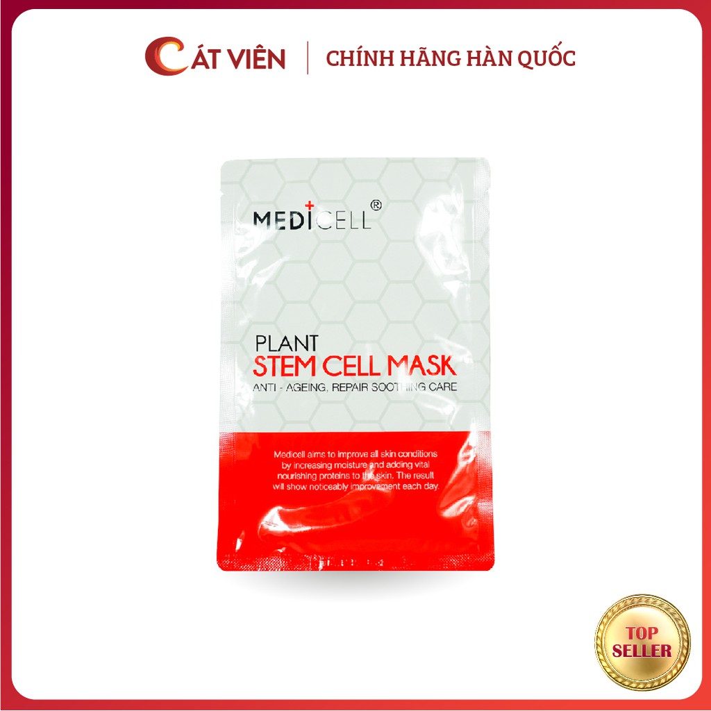 Mặt nạ, tế bào gốc, dưỡng trắng da, cấp ẩm, mờ thâm nám, se khít lỗ chân lông Medicell Hàn Quốc [Miếng lẻ] 50ml