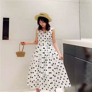 Váy maxi chấm bi nữ cực xinh