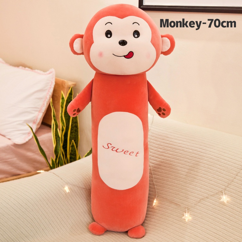 Gối ôm MENG NI nhồi bông dáng dài kiểu dáng hoạt hình dễ thương cho bé