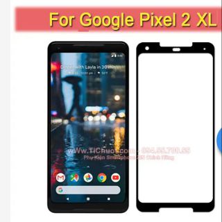 Kính cường lực 4D Google Pixel 2 Xl full màn siêu cứng - Đen