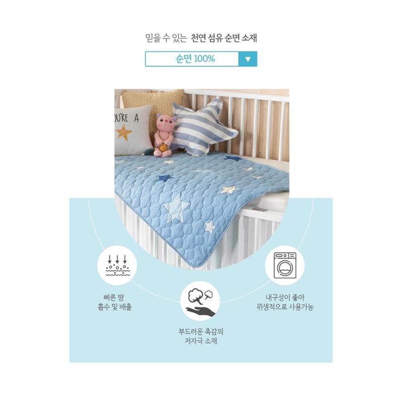 Thảm chống thấm chất cotton organic Made In Korea hãng DECOONE