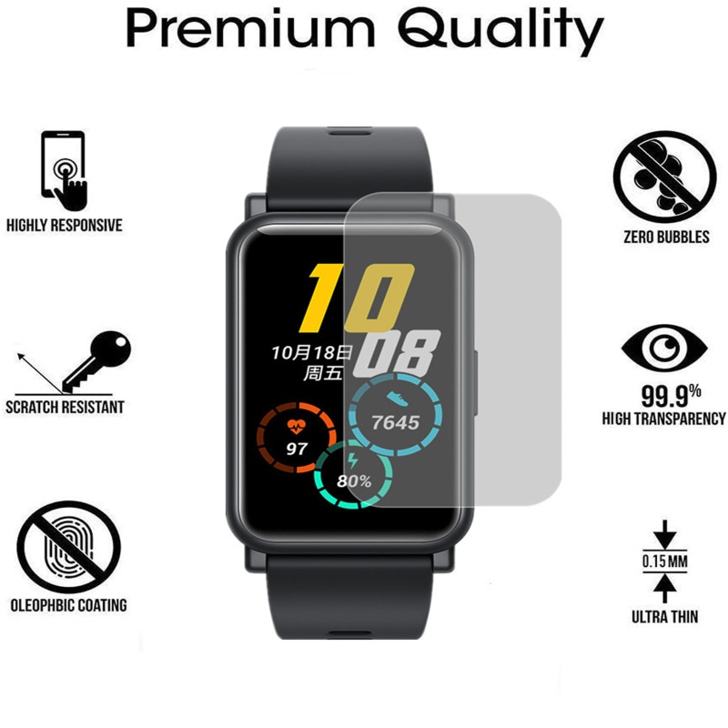Set 2 Miếng Dán Màn Hình Cong Bảo Vệ Toàn Diện Cho Huawei Band 7