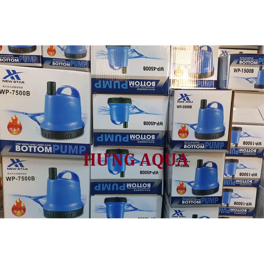 Máy bơm nước, bơm chìm hút đáy bể cá WP-1500B/2500B/3500B/4500B/5500B/7500B chạy êm ái, bền bỉ