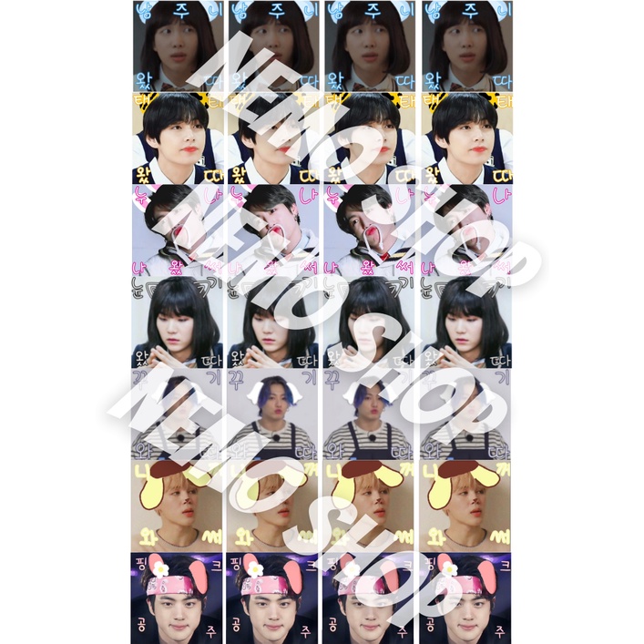 Sticker gói hàng BTS chữ Hàn Quốc