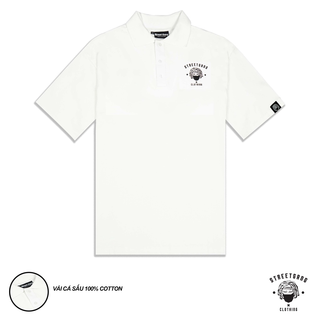 Áo Polo basic - Trắng - Street Gang